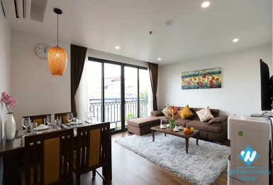 A Brand- New Affordable 02 bedroom Apartment  with  Charming balcony for rent in Ba Dinh 